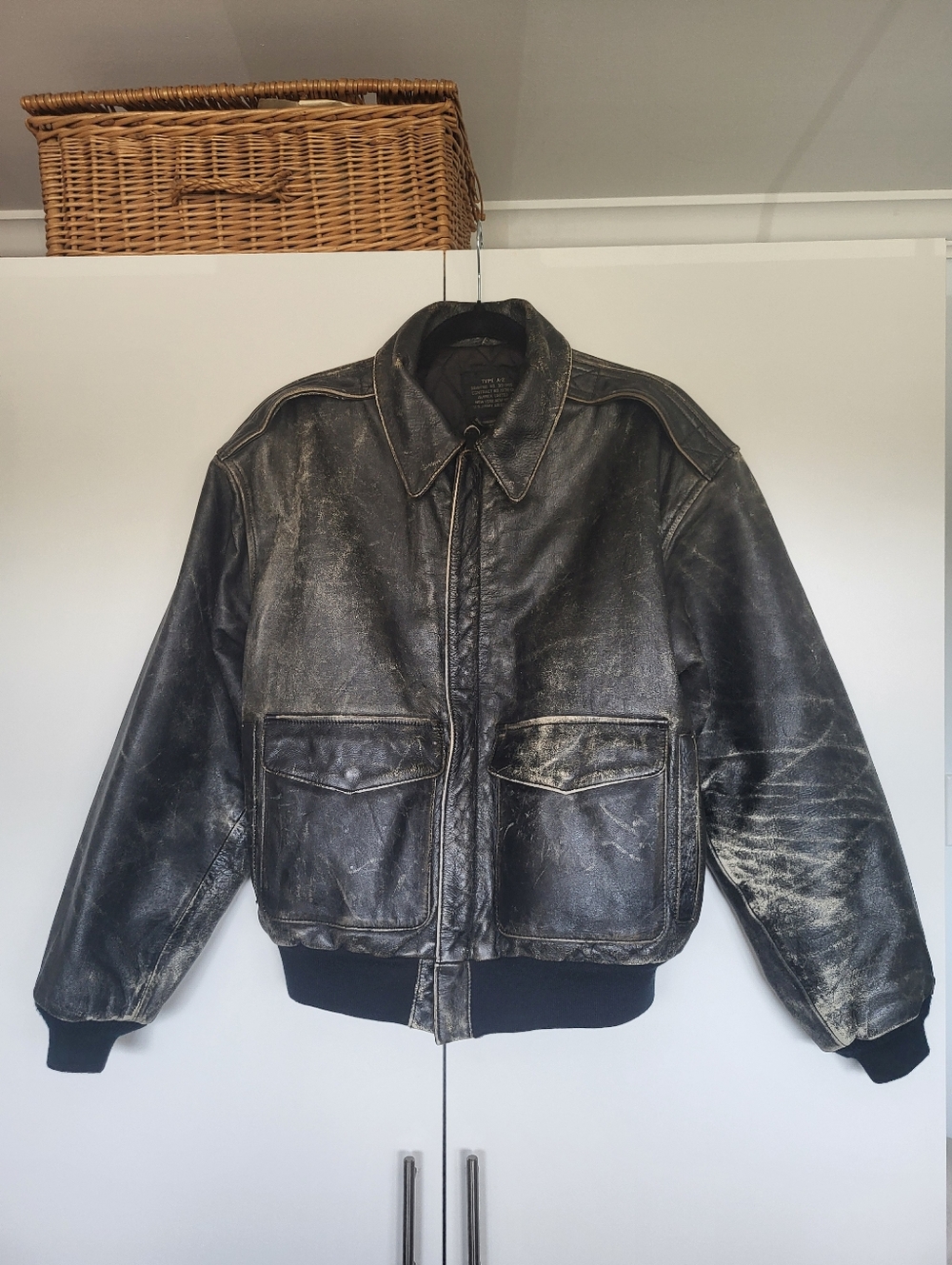 Vintage Avirex A-2 Leather Bomber Jacket